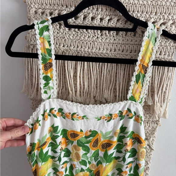 Farm Rio Linen Papaya salad dress - Picture 3 of 9
